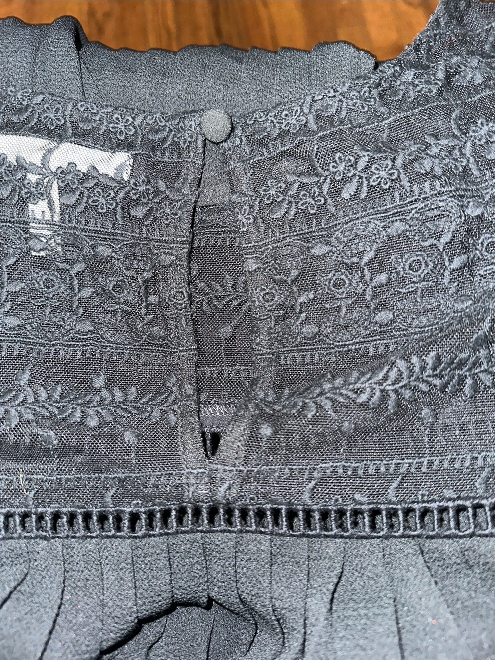Avec les filles dress black lace pleated L - Picture 5 of 5